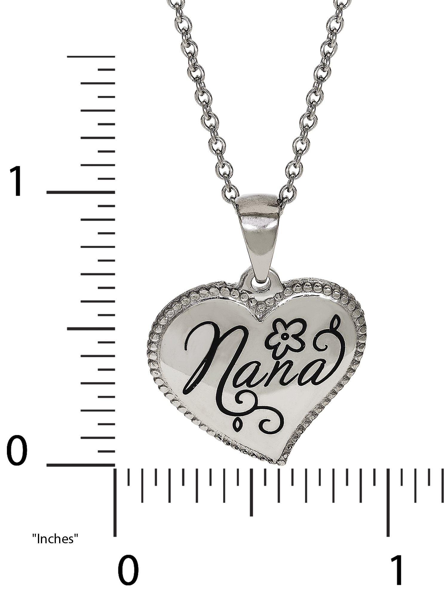 Connections from Hallmark Women's Stainless Steel Nana Heart Pendant, 18