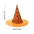 thumbnail image 3 of Hvmvliv Halloween Witch Hat for Kids 15in Oxfords Fabric Halloween Hat Holiday Party Makeup Dress Up Prop Halloween Festive Decoration Hat Suitable for Indoor Outdoor Halloween Decoration Orange, 3 of 6