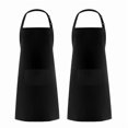thumbnail image 1 of TG Black Utopia Kitchen 2-pack adjustable bib apron with 2 pockets, 1 of 5
