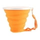thumbnail image 1 of Vaso De Silicona Plegable Con Tapa Y Correa Portátil 270 ml, Color Naranja, 1 of 4