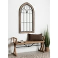 thumbnail image 5 of Kate and Laurel Rennell Farmhouse Wall Plaque, 26.5 x 48, Rustic Brown and Black, Rustic Distressed Wood and Metal Arched Wall Decor with Windowpane Design, 5 of 6