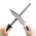 thumbnail image 4 of Diamond Honing Steel 8" Knife Sharpening Rod Kitchen Sharpener Stick with Honing Hook, 4 of 5