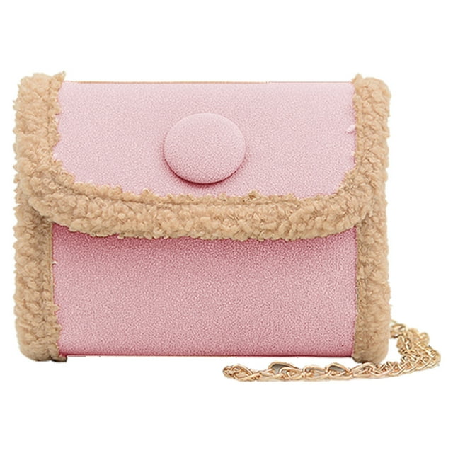 Bolso infantil Bolso bandolera para niña Monedero con cadena de peluche para niña
