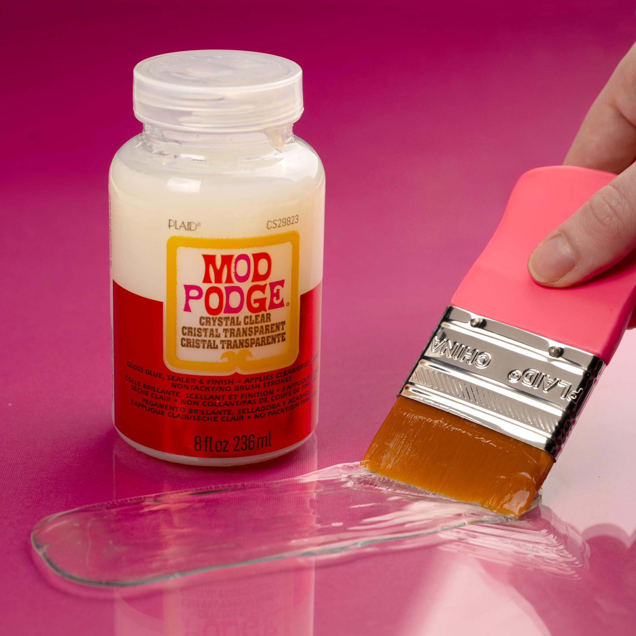 Mod Podge Crystal Clear Glue, Sealer, and Finish, Gloss Finish, 8 fl oz