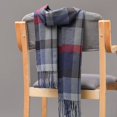 thumbnail image 1 of Bufanda a cuadros para hombre de otoño e invierno, borla de cachemira a cuadros, bufanda para hombre para padres e hijos, 1 of 6