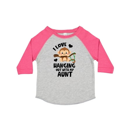 

Inktastic Monkey I Love Hanging out with My Aunt Gift Toddler Boy or Toddler Girl T-Shirt