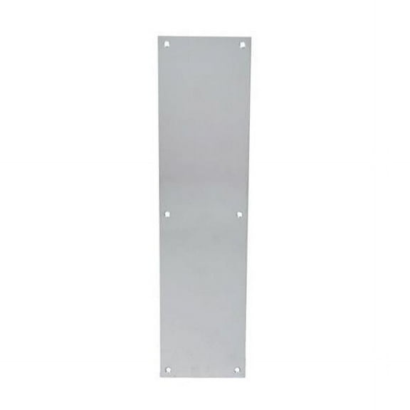 6 x 16 in. Square Corner Push Plate, Satin Stainless Steel