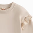 thumbnail image 5 of zuwimk Girls Long Sleeve T Shirts Kids Crewneck Fall Winter Tops Basic Tees(2-3 Years,Beige), 5 of 6