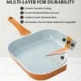 thumbnail image 4 of Koch Systeme CS 9.5 inch Nonstick Grill Pan, Compatible with All Stovetops, Copper, 4 of 7