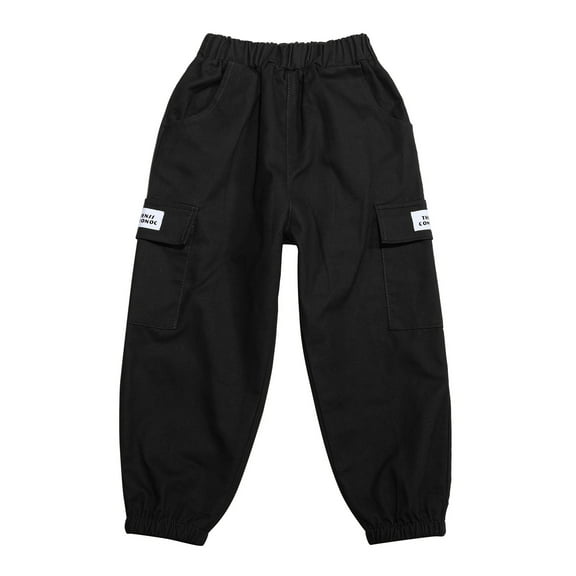 Zecgelong Boys Cargo Joggers Pants Elastic Waist Casual Jogging Trousers Bottom Size 8-9 Years