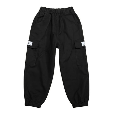

Boy Pants 8 Boys Kids Summer Casual Cargo Pants Solid Color Personality Loose Sweatpants Trousers for Sports Activewear