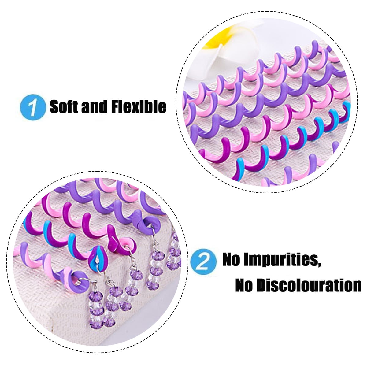 12 hair styling twist clips, girls braid hair twist curl hair accessories children's hair rope girls' head rope - purple