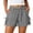 Black-b, variant on Vivianyn HD Women's Ruffled Hem Striped Shorts, Elastic Waist Casual Loose Fit Summer Bottoms with Pockets,Black,Size S-XXL