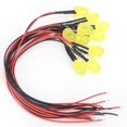 thumbnail image 1 of 50PCS 12V 0.06W 10mm Chromatic LED Lamp Beads with 20CM 26AWG Lead for Industrial Accessory(Yellow & Yellow ), 1 of 5
