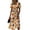 Khaki, variant on Womens Halloween Dresses Bone Moon V Neck Funny Dresses Witch Hat Pumpkin Short Sleeve Horror Midi Dresses, 2XL
