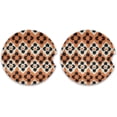 thumbnail image 2 of FREEAMG 2 Pack Orange Ikat Ethnic Print Car Cup Holder Coaster Anti Slip Car Coasters Drink Coaster Cute Auto Interior Accessories for Women & Men 2.5", 2 of 6