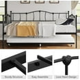 thumbnail image 6 of Metal Daybed with Trundle Bed, Twin Size Day Bed, Premium Metal Frame & Steel Slat Support, Roll-Out Trundle, Sofa Day Bed for Living Room & Bedroom, Black, 6 of 7