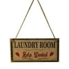 HEMOTON Laundry Room Help Wanted Wall Plaque Sign Hanging Wall Door Sign Decor Ornament
