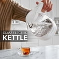 thumbnail image 2 of OVENTE Electric Kettle, 1.5L Borosilicate Glass Countertop Water Heater and Boiler for Coffee or Tea, BPA-Free, Auto Shut-Off, Boil-Dry Protection, Removable and Washable Spout Filter, White KG83W, 2 of 8