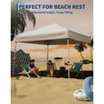thumbnail image 3 of AIKKYS 10x10 FT Pop Up Canopy Tent with Slant Legs and Carrying Bag,Easy Setup Outdoor Portable Gazebo Shelter for Patio,Garden,Beach,White, 3 of 8
