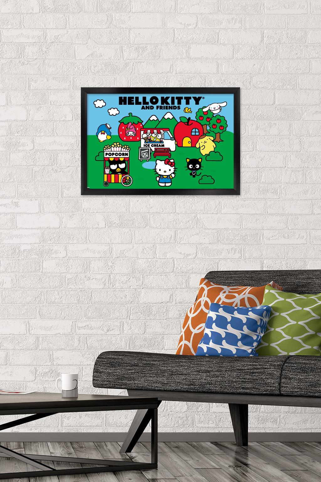 Hello Kitty and Friends - Field Wall Poster, 14.725" x 22.375" Framed