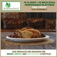 thumbnail image 3 of BioGreenChoice Eco-Friendly White 12 5/8in. x 10 in. PFAS-FREE Fiber-Molded/Bagasse Disposable Platter (500 count), Heavy Duty Paper Platter- Microwave safe, 3 of 6
