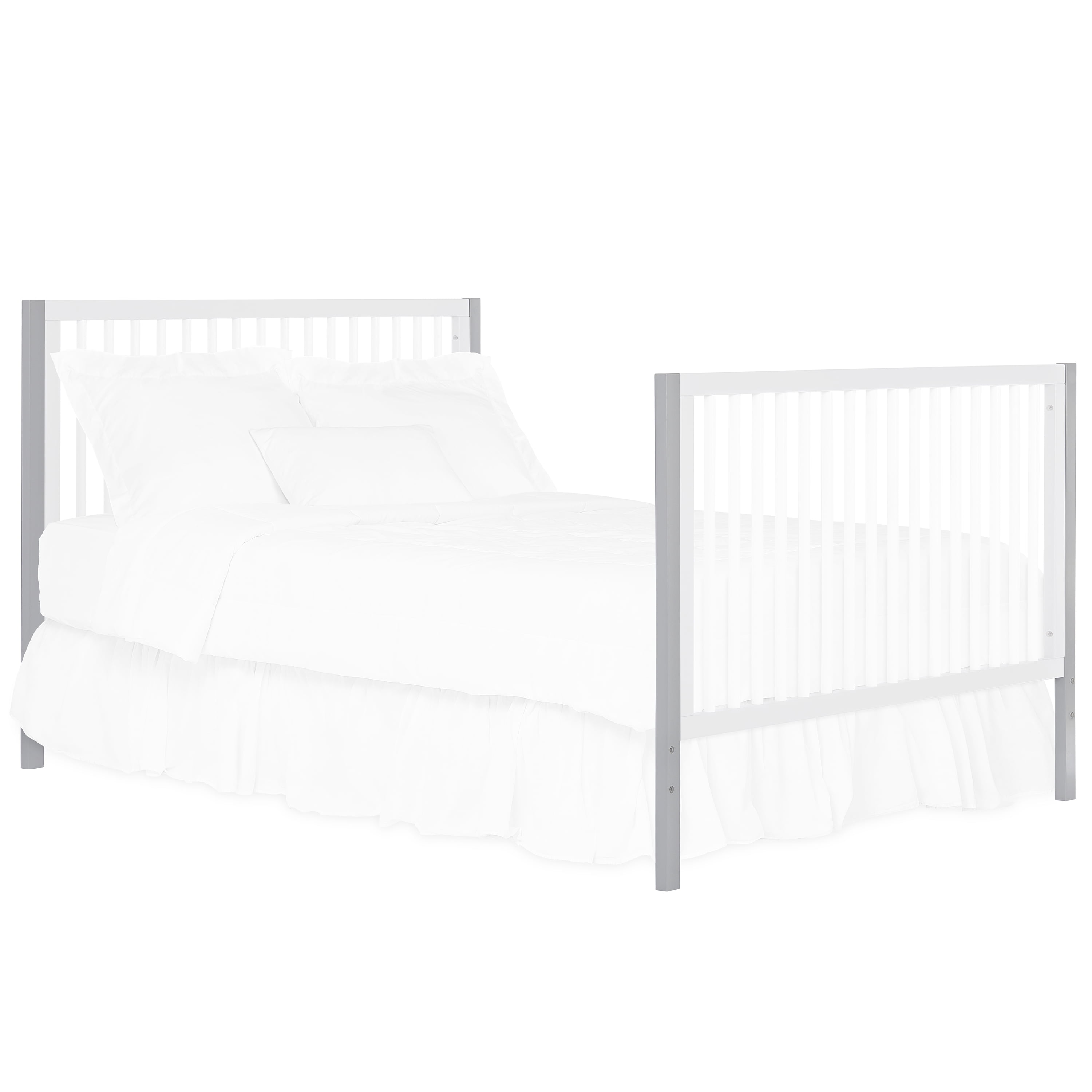 Dream On Me Carter Crib Convertible Post, Grey And White