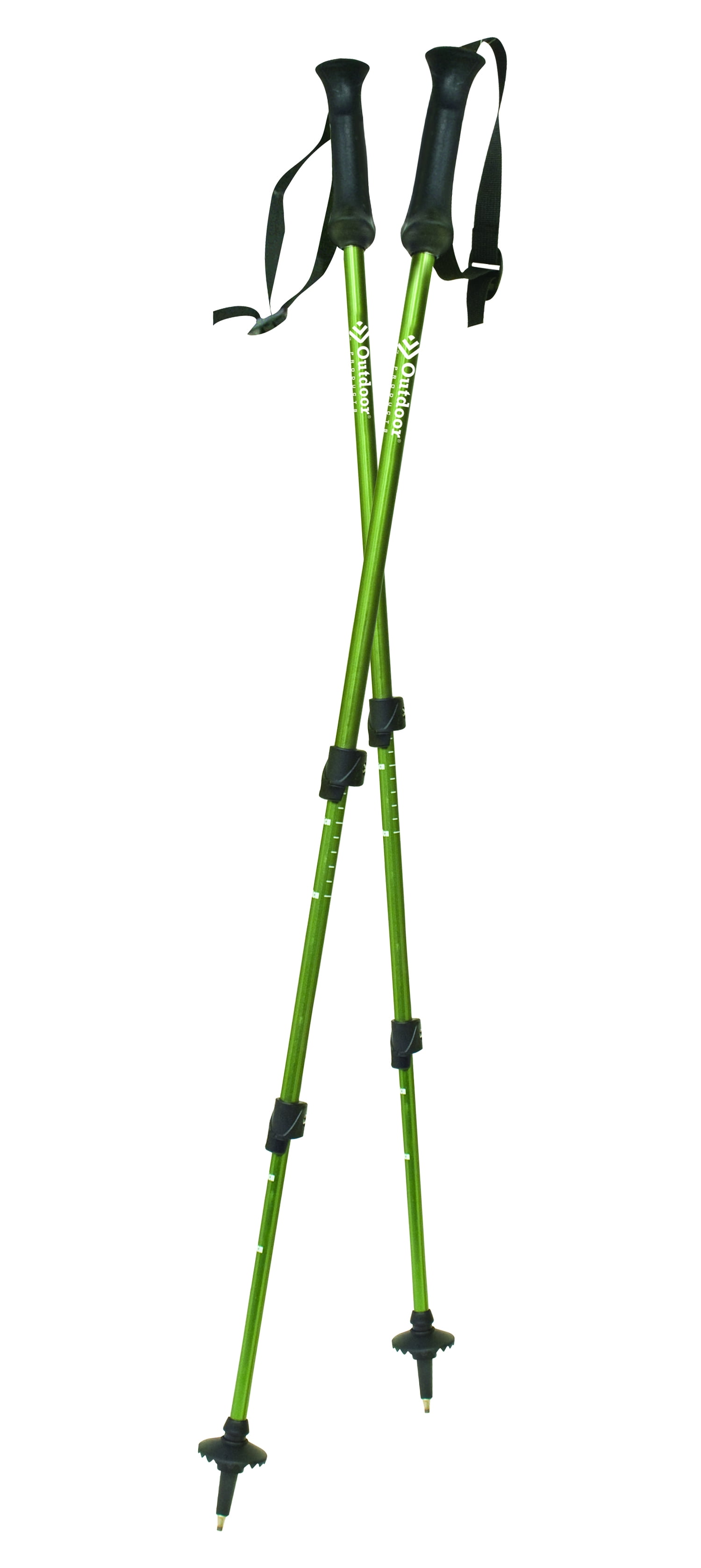 Outdoor Products Apex Trekking / Walking / Hiking Pole Set Aluminum, Green