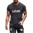 thumbnail image 2 of Xihbxyly Top for Men Quick Dry Gym Tshirts Crew Neck Short Sleeve Classic Tshirts Mens Dress Shirts Solid Slim Fit Casual Tops Simple for Traveling, 2 of 5