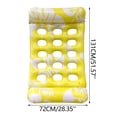 thumbnail image 3 of Creatitoy Inflatable Tanning Pool Lounger - Headrest Floating Bed Air Mattress Swimming Pool Beach Water Sleeping Bed for Adults, 3 of 8