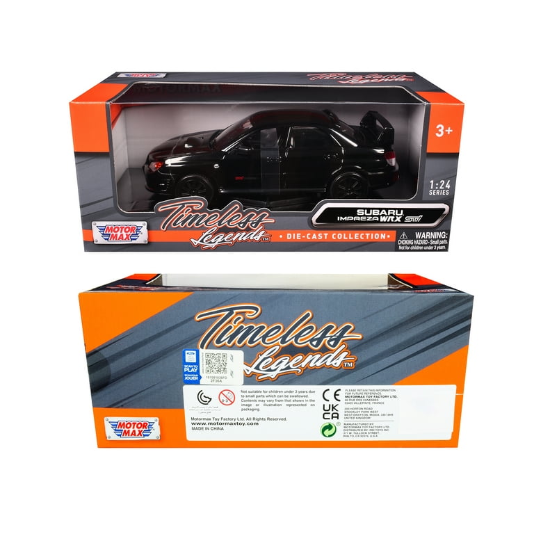 Subaru Impreza WRX STi Black 1/24 Diecast Model Car by