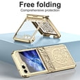 thumbnail image 4 of Allytechgroup Galaxy Z Flip5 Case, Hinge Protection Shockproof PC Back Cover Ani-Scratch Luxury Bumper Phone Case for Samsung Galaxy Z Flip 5, Gold, 4 of 7