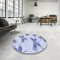 thumbnail image 4 of Ahgly Company Machine Washable Indoor Rectangle Transitional Lavender Blue Area Rugs, 6' x 9', 4 of 7
