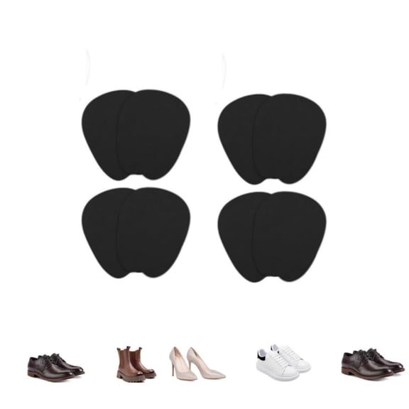 Shoe Improvement Pads, 5 Pairs of Soft Black Felt Inserts with Adhesive Backing, 2.6x3.2 Inch Non-Slip Tongue Cushions for Enhanced Comfort in Men's and Women's Shoes