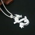 thumbnail image 2 of K-KED Pure 999 Fine Silver Men Women Gift Lucky Special Dragon Pendant 13-14g, 2 of 6