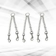 thumbnail image 4 of 3Pcs Dog Leash Two Way Dog Walking Lead Leash Double-End Hauling Cable Iron Chain Pulling Rope Silver, 4 of 4