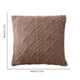 thumbnail image 3 of Dvruxg Plush Geometric Patterned Cushion Brown Polyester 45x45cm Enhances Back Support and Living Room Style Extended Length for Ultimate Relaxation, 3 of 5