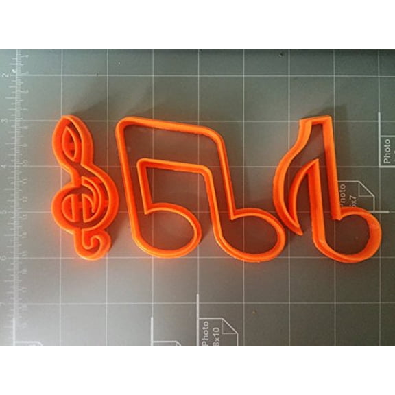 Music Combination Note Cookie Cutters (Set of 3)- Fast Shipping - Sharp Edges - Exceptional Quality