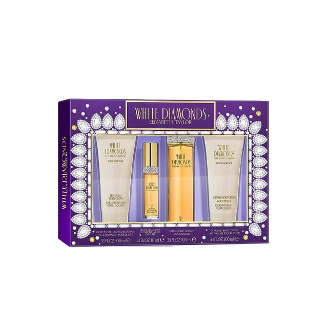 White Diamonds By Elizabeth Taylor Coffret Cadeau Eau de toilette 4 Pcs