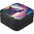 thumbnail image 4 of GZHJMY Wolf Leather Jewelry Box,Portable Mini Jewelry Case Traveling Jewelry Organizer for Rings Necklaces Bracelets Earrings, 4 of 7