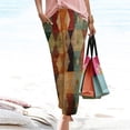 thumbnail image 2 of Women's Wide Leg Pants Print Harem Trousers Slip On Trousers Boho Beach Trousers Lightweight Casual Loose Trousers With Pockets Stretch Dress Casual Flowy Palazzo Pants Women, 2 of 7