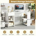 thumbnail image 4 of Resenkos 48-Inch L-Shaped Corner Executive Computer Desk with Built-In Storage Drawer - White, 4 of 8