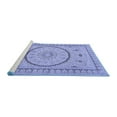 thumbnail image 2 of Ahgly Company Machine Washable Indoor Rectangle Medallion Blue Traditional Area Rugs, 3' x 5', 2 of 4