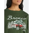 thumbnail image 4 of Time and Tru Women's Bronco Wonderland Graphic Sweatshirt with Long Sleeves, Sizes XS-XXXL, 4 of 5
