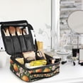 thumbnail image 5 of FORMRS Travel Makeup Bag Large Capacity Train Case Cosmetic Organizer with Adjustable Dividers, Vibrant Oranges, 5 of 8
