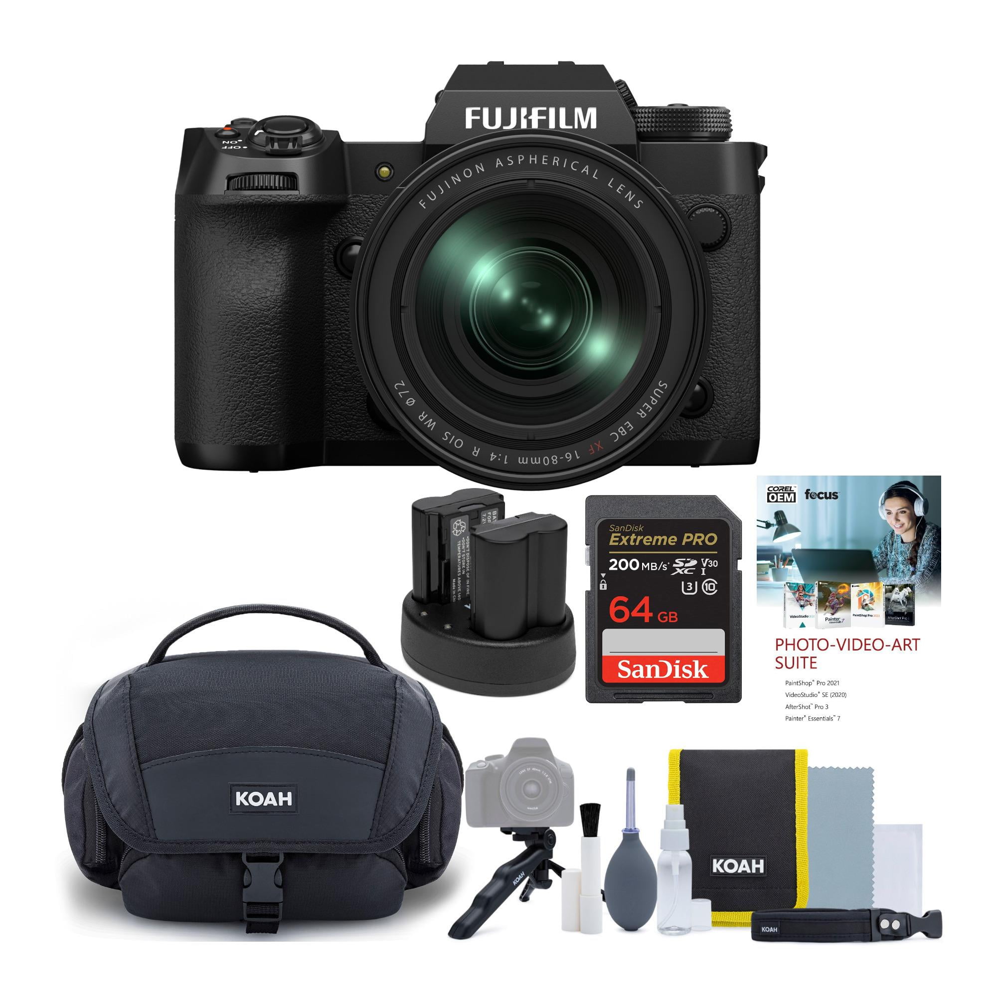Fujifilm X-H2 40 MP Body with XF16-80mm F4 R OIS WR Lens (Black