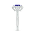 thumbnail image 3 of ANGARA Natural 1.25 ct Tanzanite & Diamond Scalloped Halo Ring in 14K White Gold for Women (Size-8x6mm) | December Birthstone, Anniversary, Jewelry Gift for Women | Natural Tanzanite Ring, 3 of 9