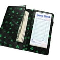 thumbnail image 4 of WIRESTER 4.7 x 9 Inch Server Book for Waitress, Waiter Wallet with Zipper Pocket & Magnetic Closure, Restaurant Waitstaff Organizer – Shamrock Clover Leaves, 4 of 6