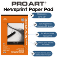 thumbnail image 2 of Pro Art Rough Newsprint Paper Pad 12x18 Inch 32lb 50 Sheets, 2 of 7