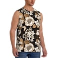 thumbnail image 2 of Kdxio Retro Hydrangeas for Men's Muscle T-shirt,Sleeveless for Workout Running Athletic Gym Lounge Casual, 2 of 7